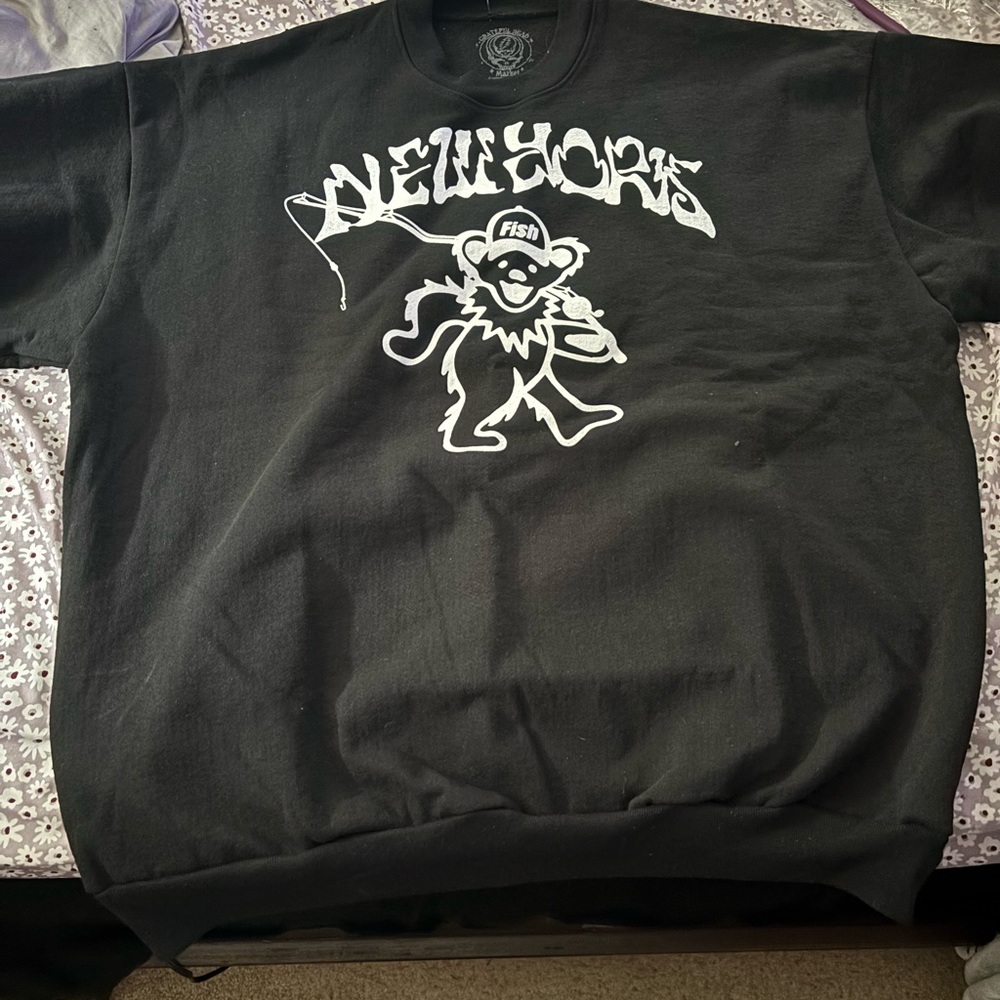 Grateful Dead X Market Black Crewneck Sweater with Dancing Bear
